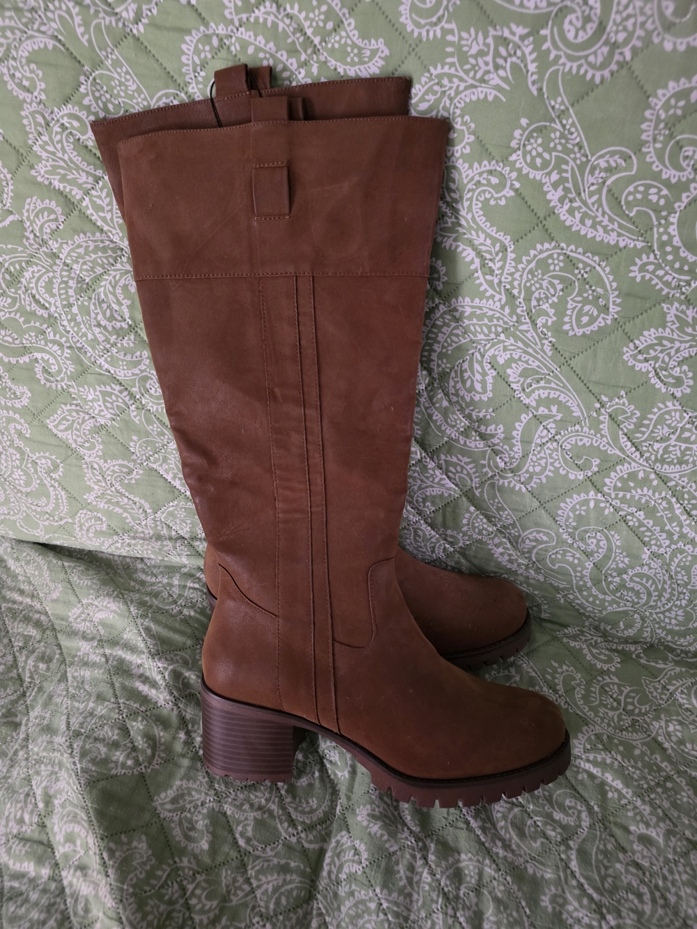 Maurices Chestnut Brown Knee-High Block Heel Boots